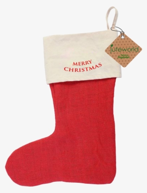 Christmas Sock Jute And Cotton Fabric Made Christmas Stocking