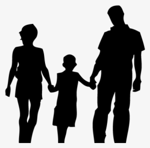 Silhouette Family Of 3 Png - 450x450 PNG Download - PNGkit