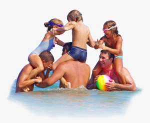 Family Play In Paralia Katerini Beach - People At Beach Png