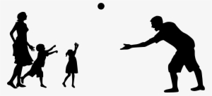 Family Fun Silhouette Icons Png - Family Playing Silhouette