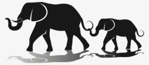 Silhouette Family Of 3 - Mammals Clipart