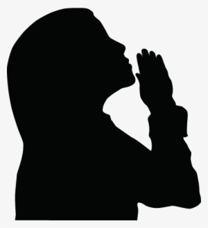 Girl Praying Silhouette Clipart - Women Praying Clip Art