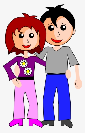 Clipart Cartoon Couple Big - Couple Clipart