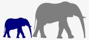 Png Transparent Stock Elephant Family Clipart - African Animals Silhouette Clip Art