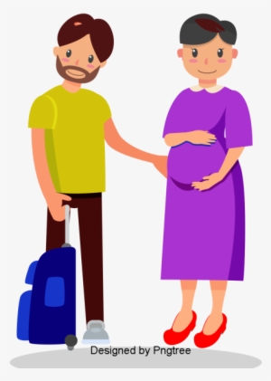 Beautiful Cartoon Lovely Hand Painted Love Happy Family - Cartoon