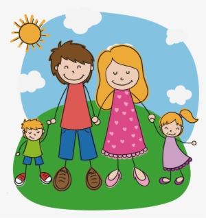 Child Family Drawing Illustration - Familia Feliz Dibujo Png