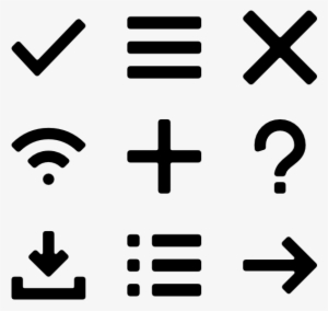 Flat Lines 130 Icons - Cross