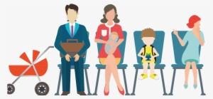 Family Travel Png Download - 等候 區 卡通