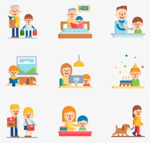 Family Life 50 Icons - Flti