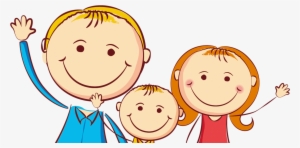 Cartoon Download Clip Art - Family Of Three Clipart
