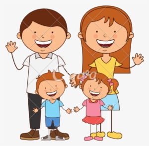 Happy Family Members Icon - Vector Graphics