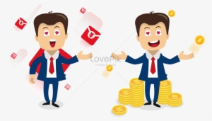 Business People Rob Red Packets For Money - Businessperson