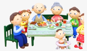 Reunion Dinner Chinese New Year Template - Eat Dinner With Family Png