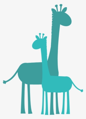 Baby Giraffe Family Clip Art At Clker - Teal Giraffe Baby Shower