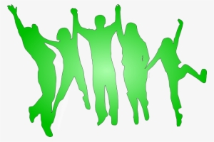 Family Clipart 5 People - Green People Clip Art