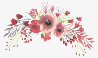 Watercolor Floral Bouquet Png Svg Download - Watercolor Flower Transparent Background