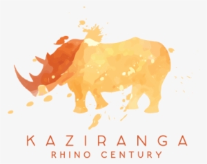 Kaziranga Rhino Century - Watercolor Logo