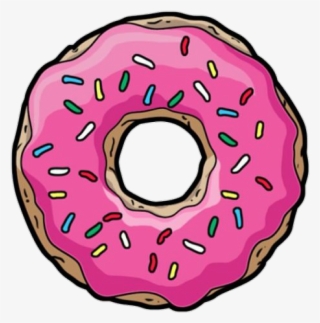 Drawn Doughnut Png Tumblr Transparent - Donut Simpsons