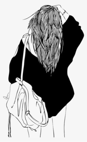 Brushes Moda Tumblr Png - Girl Drawing Transparent Background