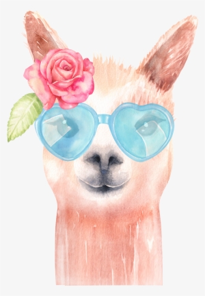 Llama Watercolor - Watercolor Llama Clipart