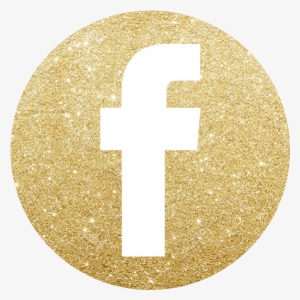 Facebook Icon, Facebook Icon, Vector, Gold Color Glitter - Gold