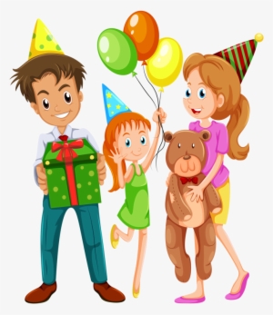 Clipart Aniversário - Dibujo De Familia De Cumpleaños