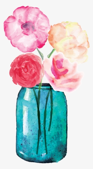 Freeuse Stock Lauren Baxter Flowers In A Mason Jar - Flower In Jar Png