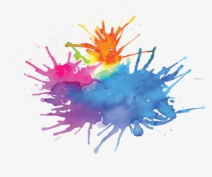 Multicolored Watercolor Splash Stain Background - Stain