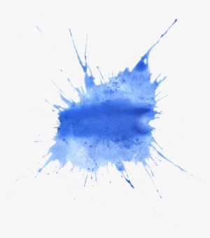 Blue Splatter Png - Transparent Background Watercolor Transparent