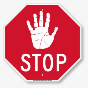 Stop Sign Transparent Image - Hand Stop Sign Png