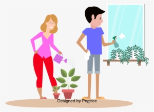 Beautiful Cartoon Lovely Hand Painted Love Happy Family - Illustration