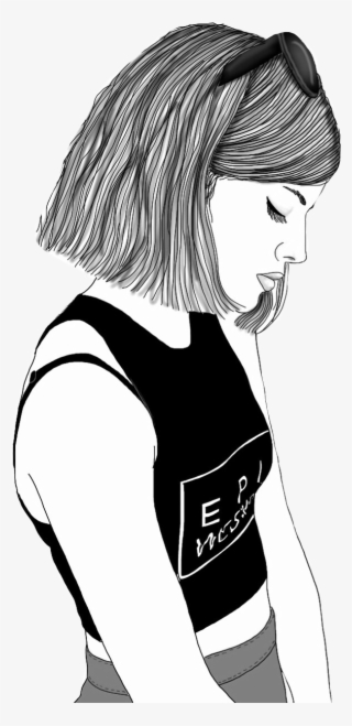 Chica Tumblr Png <3 - Meninas Tumblr Desenho Cabelo Curto