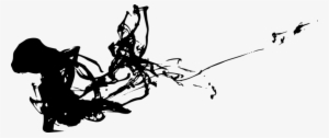 Watercolor Painting Art Drawing - Black Paint Smudge Png