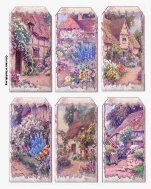 Summer Cottages Hanging Tags - Papier Ryżowy A4 Stamperia - Pejzaż Wiosenny