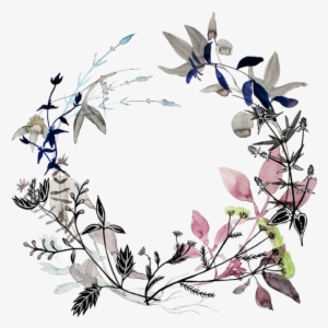Transparan Png Fotoshop Pinterest Watercolor Tattoo - Wild Floral Wreath Illustrations