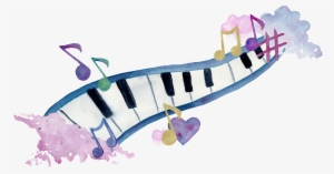 This Graphics Is Hand Painted Piano Png Transparent - Watercolour Painting About Music