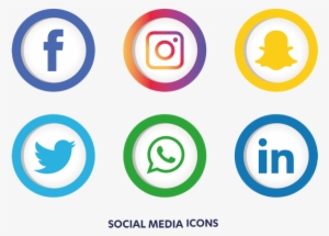 Social Media Icons Set, Social, Media, Icon Png And - Facebook Instagram Whatsapp Png