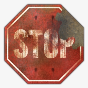 Here's A Stop Sign That One Might Find On The Ground - Emblem