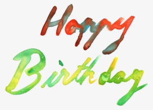 Png File Size - Happy Birthday Watercolor Png