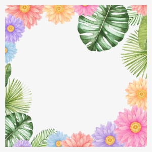 Beautiful Little Fresh Border Vector Material, Flower