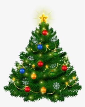 Beautiful Christmas Tree Png Clipart Image - Christmas Tree White Background