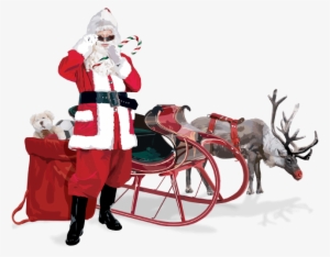 He's Popular Across North America, But The Santa Claus - Santa Claus Deer Png