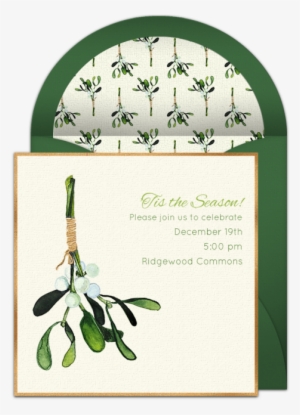 Customizable, Free Mistletoe Watercolor Online Invitations - Jasmine