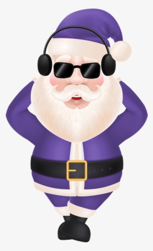 Cool Purple Santa Claus Christmas, Character, Santa - Christmas Day