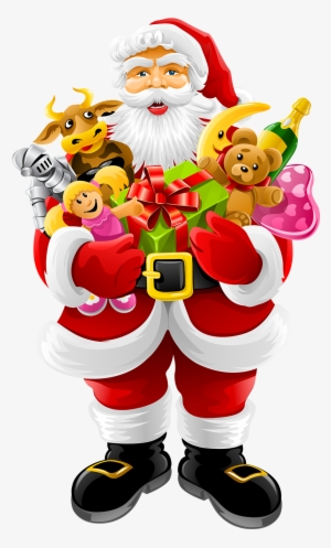 Santa Claus Holding Gifts Png Image - Merry Christmas Card Ideas Santa Claus