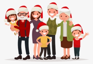 Christmas Femily Png Download - Vector Big Family Free Download