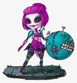 Orianna Sewn Chaos Chibi By 7guineapig7 - Lol Orianna Sewn Chaos