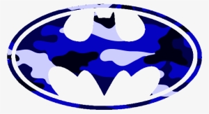 Batman Logo Blue Camo Free Images At Clker Com Vector - Batman Logo