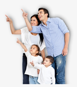 צילום תדמית משפחה מסתכלת בבמערכת סינון אוויר של בית-אל - Une Tv Claro Satelital Colombia