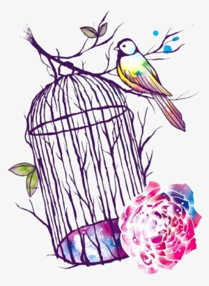 Bird Cage Shared By Cydine On We Heart It Clip Art - Perching Bird